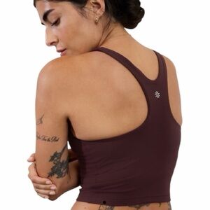 NWT Athleta Purpose Crop D-DD - Spiced Cabernet/XS